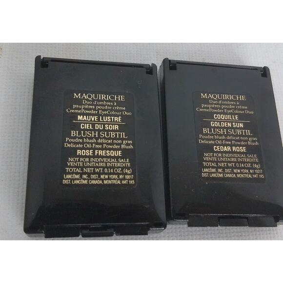 Lancome Maquiriche Cream Powder Eye Color Duo Blush Subtil SET OF 2 - Picture 2 of 4